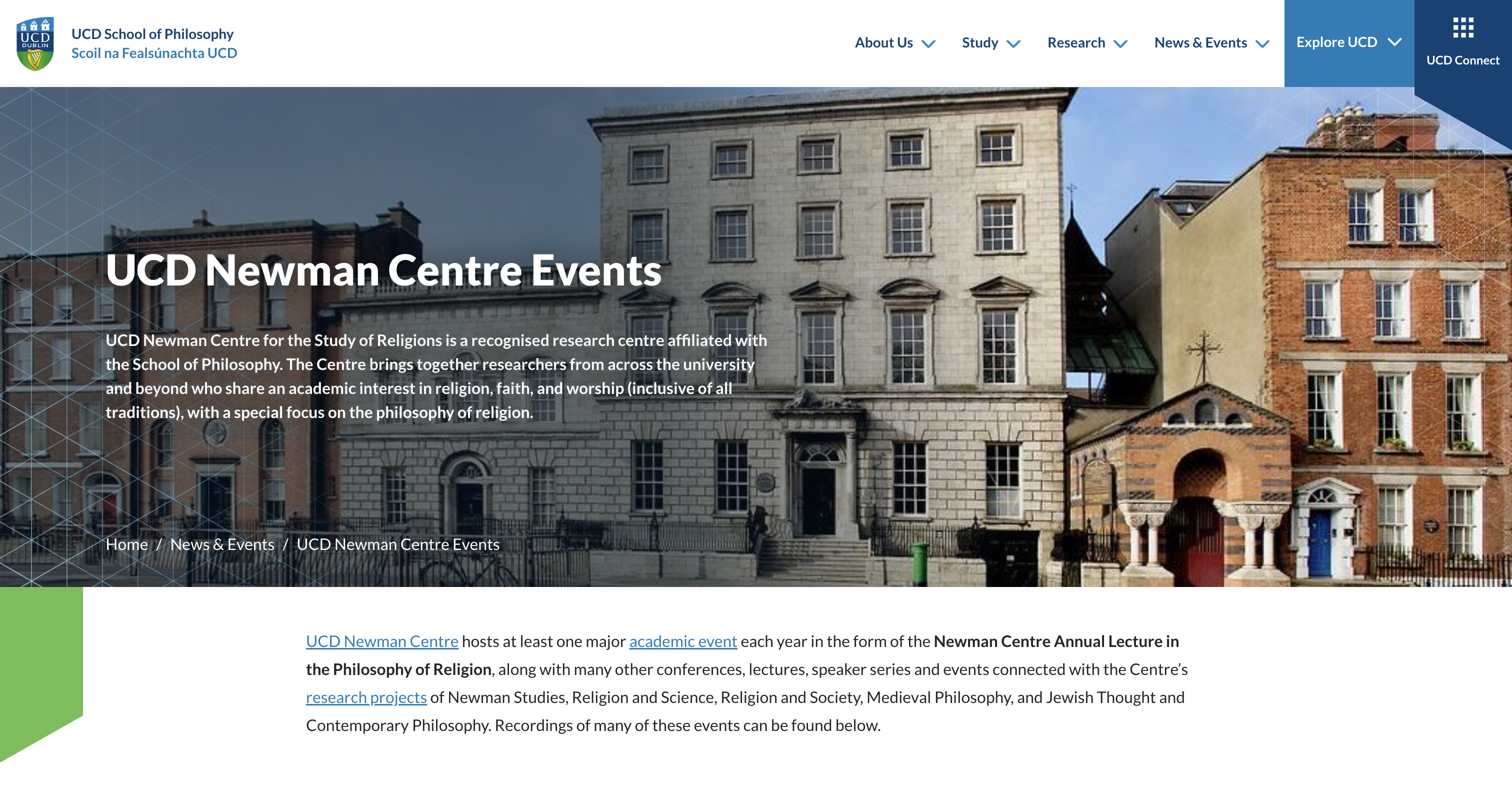 Newman Centre Lectures: Archive